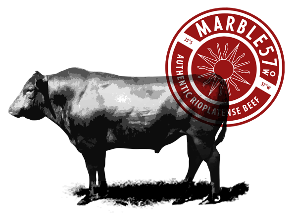 Marble 57 degrees bull logo